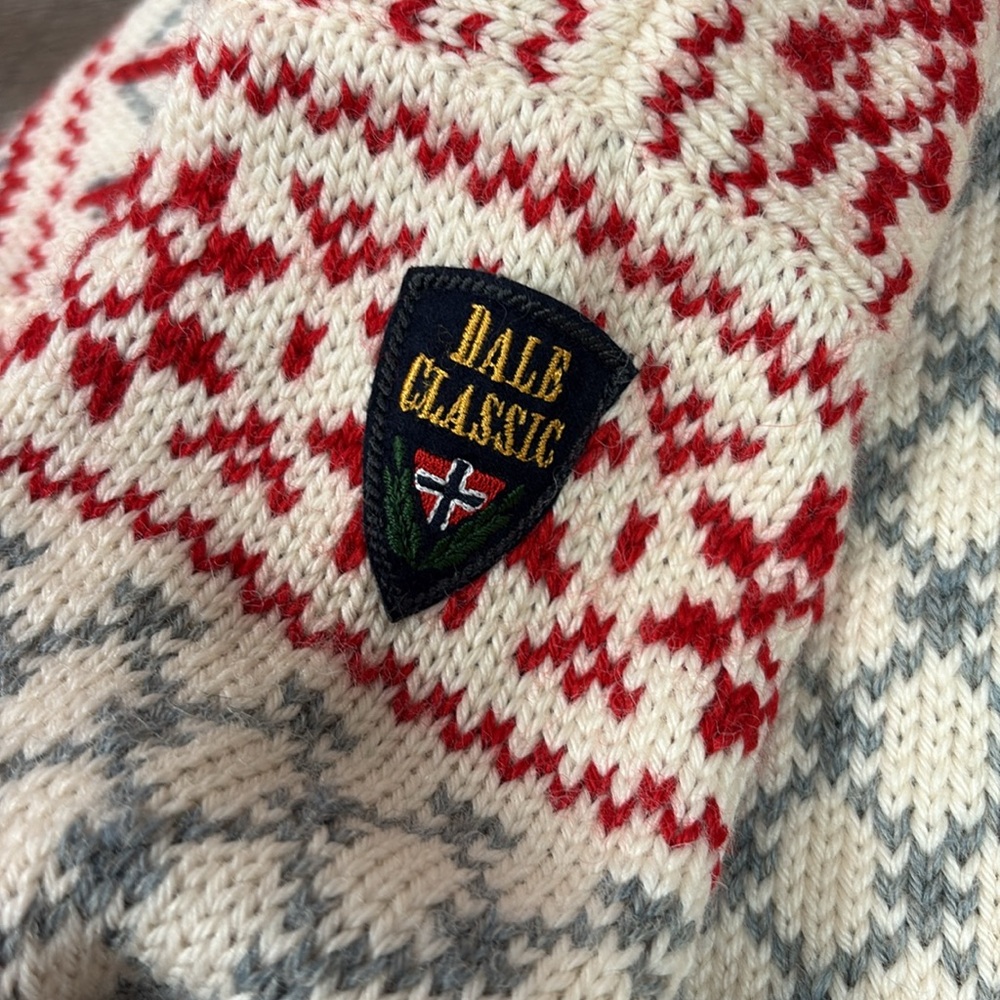 Dale Of Norway CASPER Vintage Norwegian Wool Cardigan Sweater Size Medium - Picture 4 of 10
